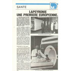 Lapeyronie une premiere européenne