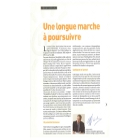 Une longue marche à poursuivre