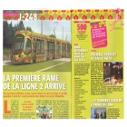 La première rame de la ligne 2 arrive