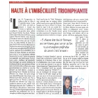 Halte à l'imbécillité triomphante - Edito